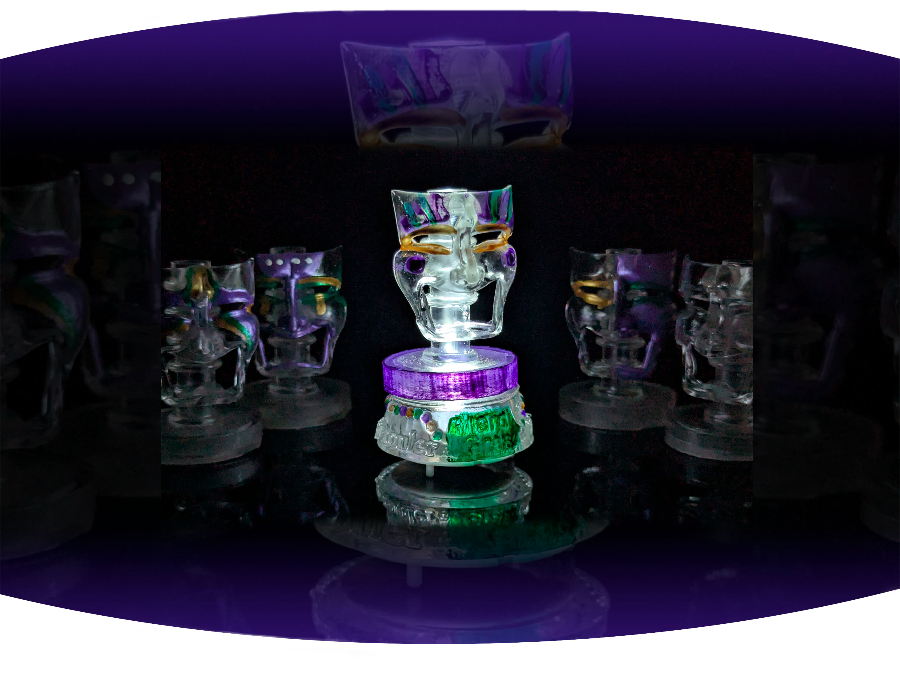 Close up of white screen printed  t-shirt with the black text Bywater with red stamp across it that says gentrified